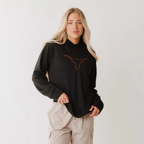 Texas Embroidered City Pullover, Black