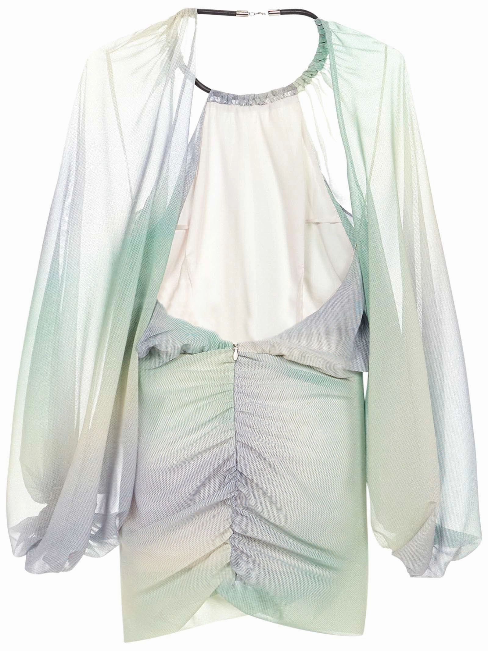 The Attico Long-Sleeved Draped Dress