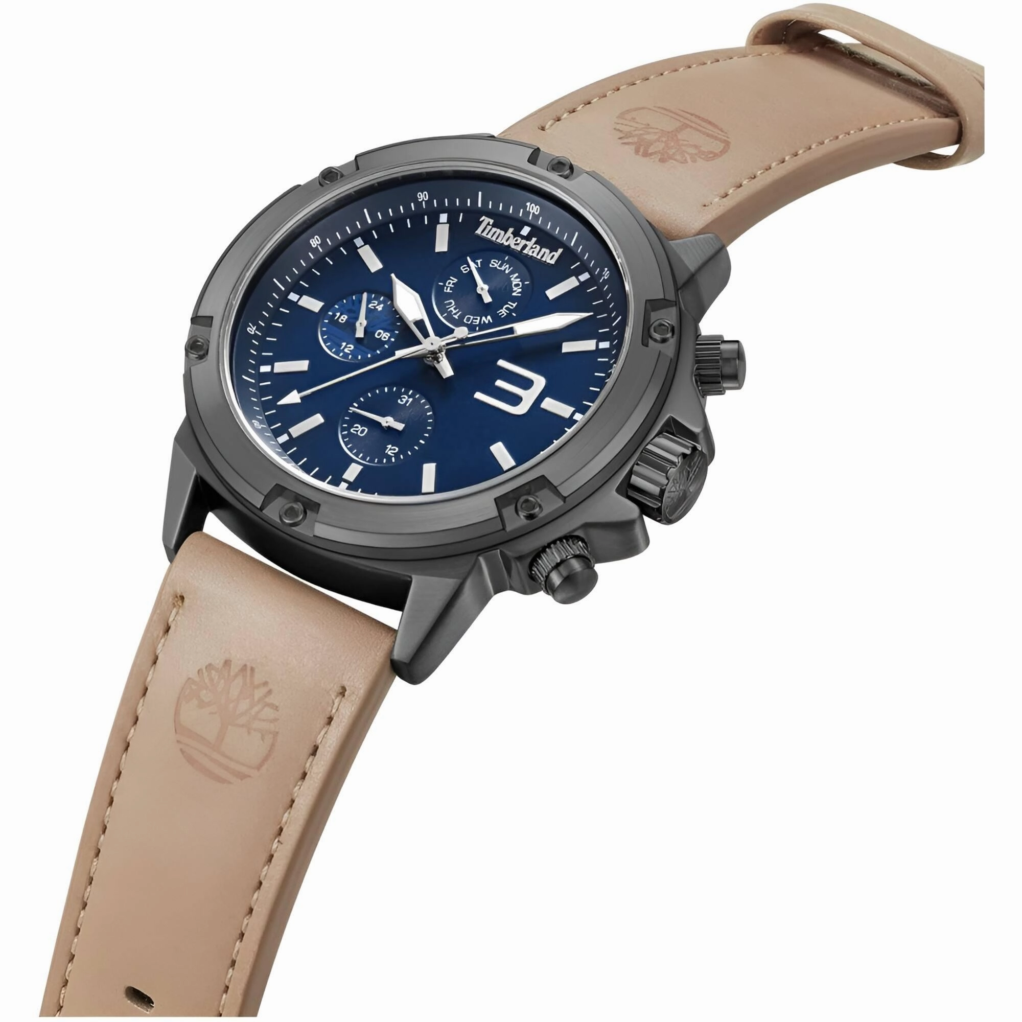 Timberland Men's Watch - Dress Sport Light Brown Leather Strap Quartz | TDWGF9002902