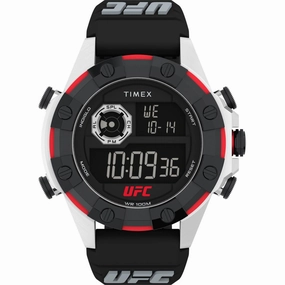 Timex Men's Watch - UFC Kick Chronograph Black Digital Dial Resin Strap | TW2V86700