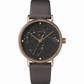Timex Women's Watch - Celestial Opulence Quartz Brown Crystal Dial Strap | TW2T87700