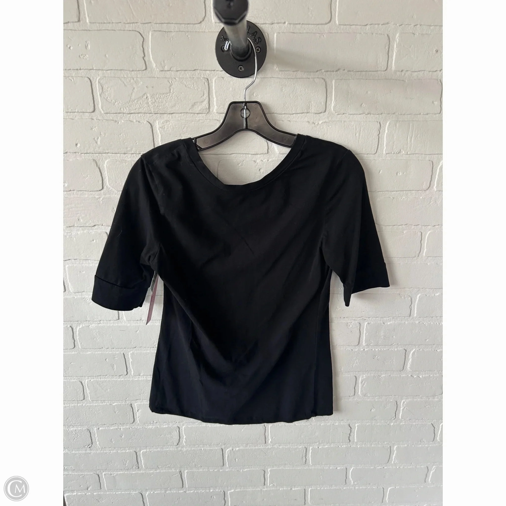 Top Short Sleeve Basic By Downeast In Black, Size: M