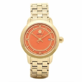 Tory Burch TRB1006 Women's Orange Dial Stainless Steel Swiss Watch