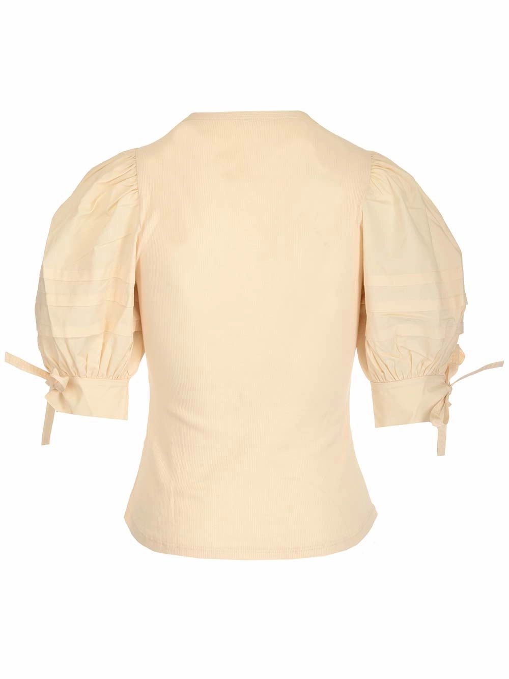 Ulla Johnson Round Neck Puff Sleeve Blouse