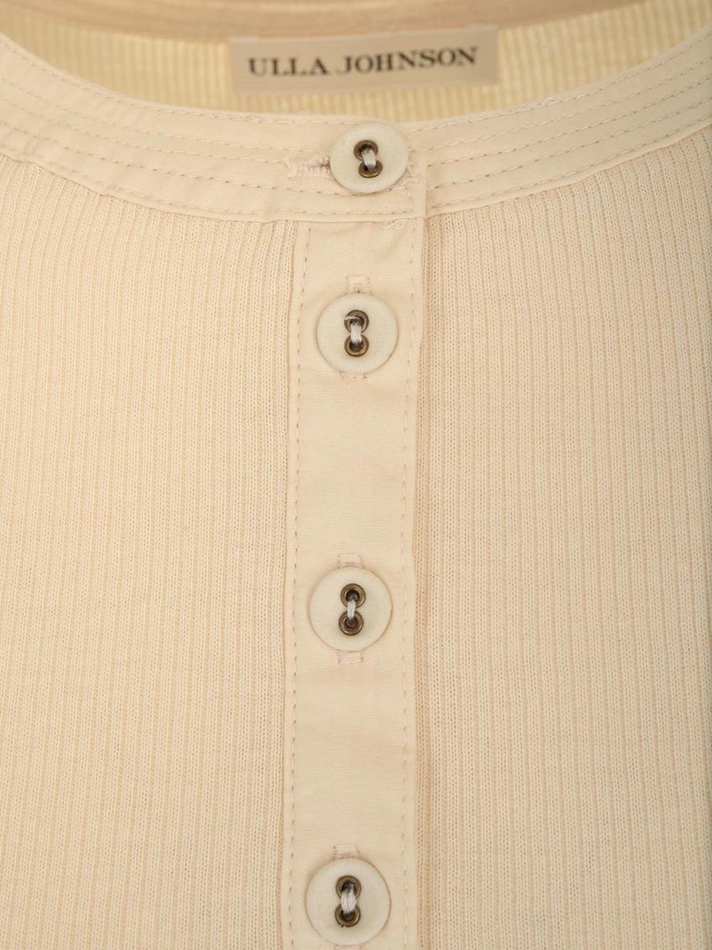 Ulla Johnson Round Neck Puff Sleeve Blouse