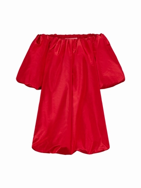 Valentino Off-Shoulder Flared Mini Dress