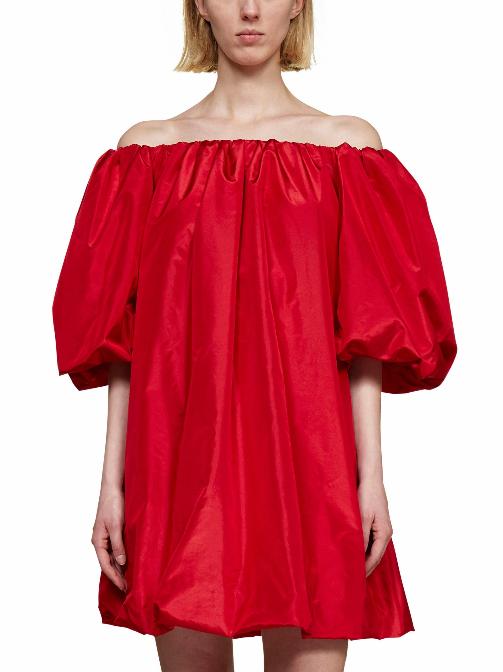 Valentino Off-Shoulder Flared Mini Dress