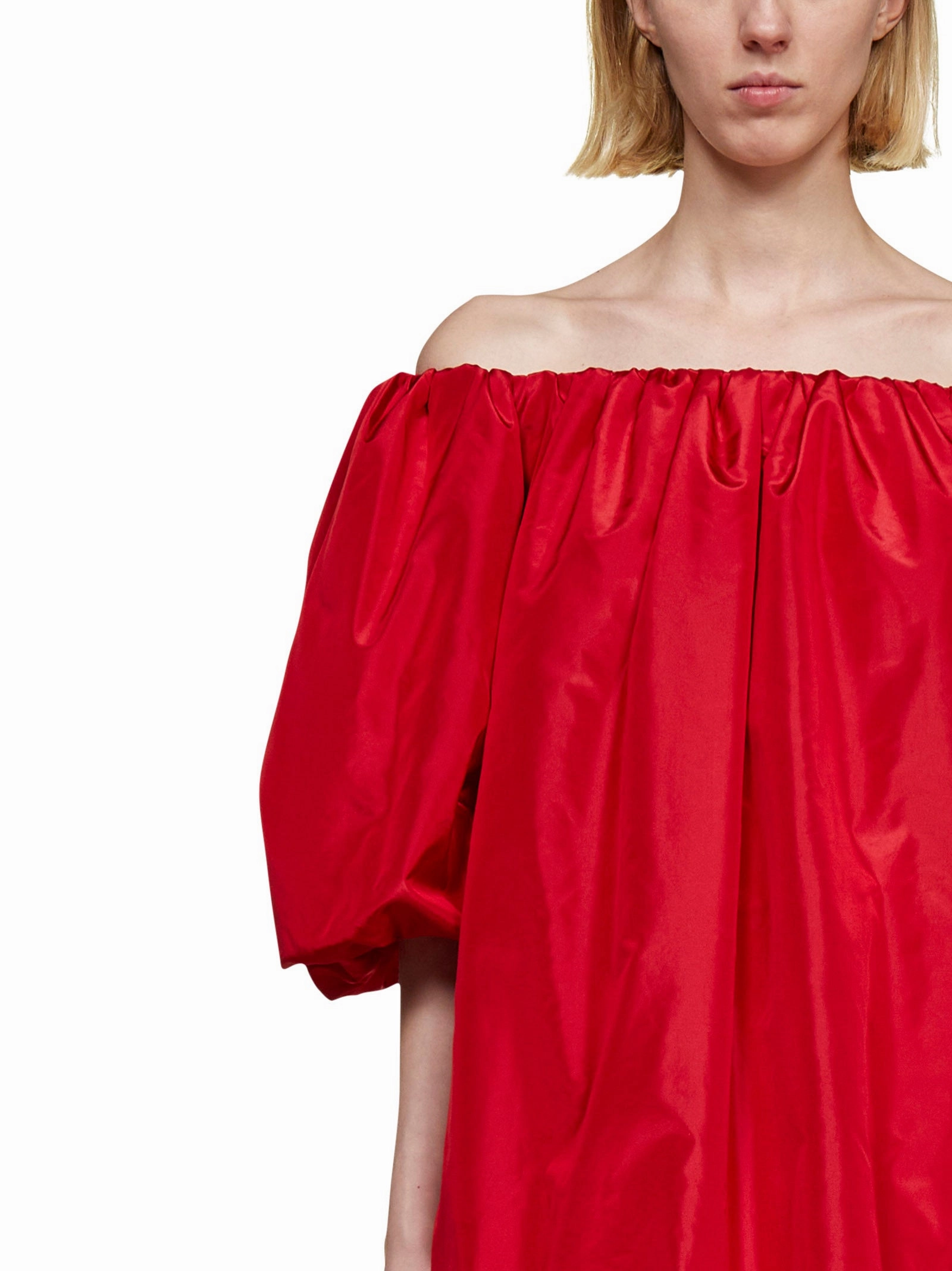 Valentino Off-Shoulder Flared Mini Dress
