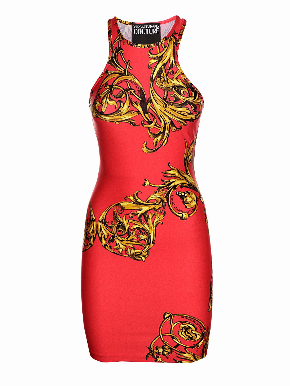 Versace Jeans Couture Baroque Print Sleeveless Mini Dress