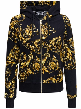 Versace Jeans Couture	Baroque Print Zipped Hoodie