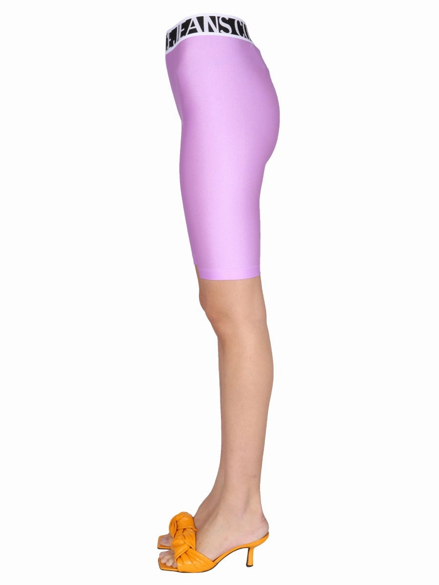 Versace Jeans Couture Logo Waistband Knee-Length Shorts