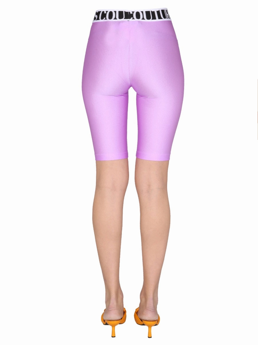 Versace Jeans Couture Logo Waistband Knee-Length Shorts
