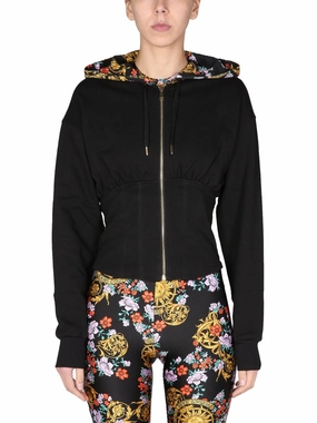 Versace Jeans Couture Long-Sleeved Zip-Up Hoodie