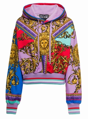 Versace Jeans Couture Sun Flower Garland Printed Hoodie