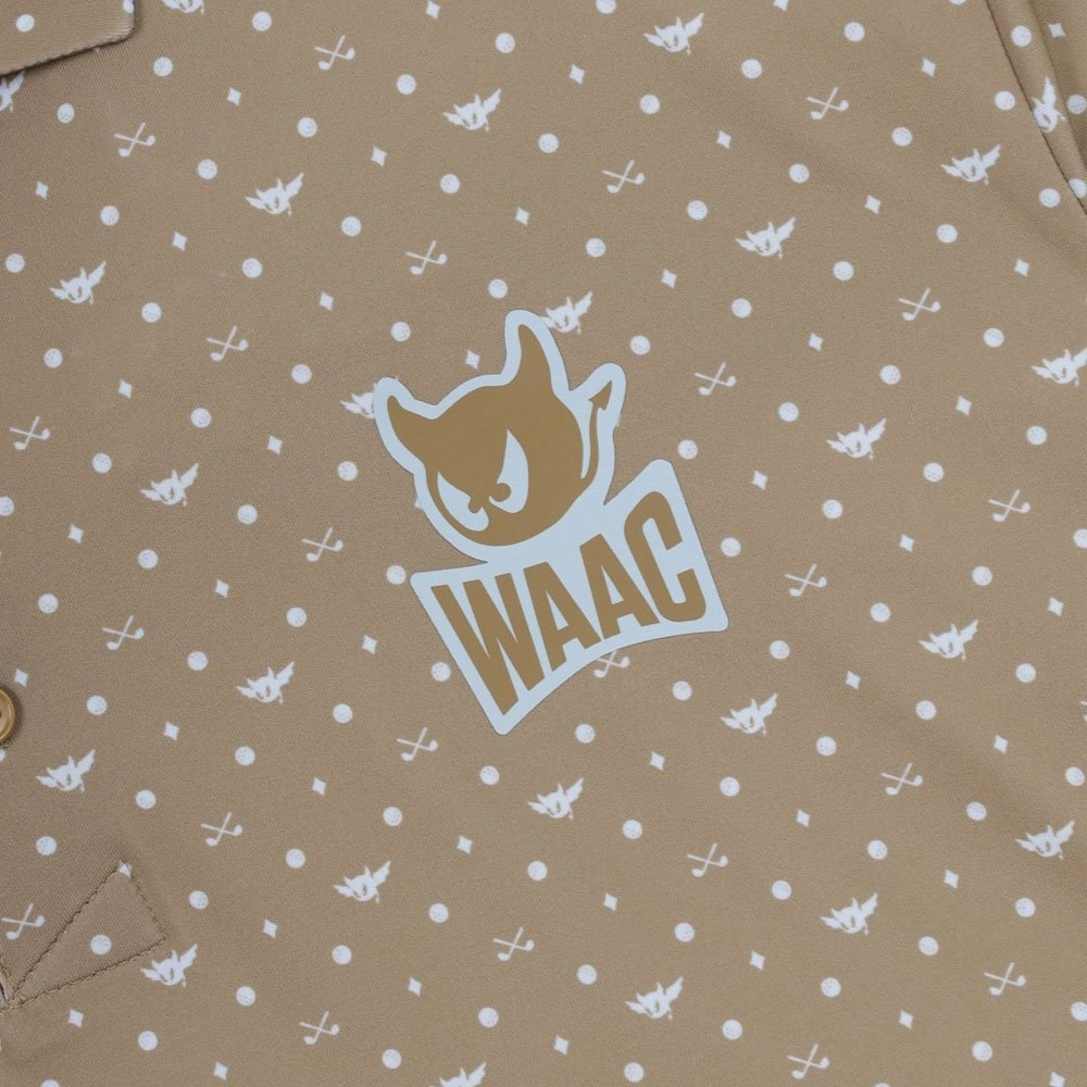 WAAC Flying WAACKY Dot Golf Polo Light Brown - FW24 Men