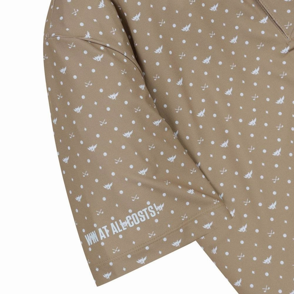 WAAC Flying WAACKY Dot Golf Polo Light Brown - FW24 Men