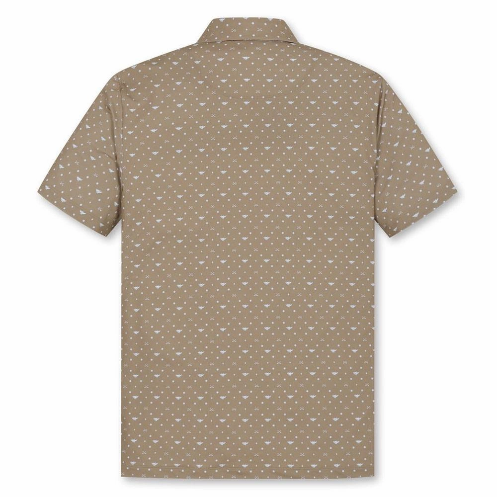 WAAC Flying WAACKY Dot Golf Polo Light Brown - FW24 Men