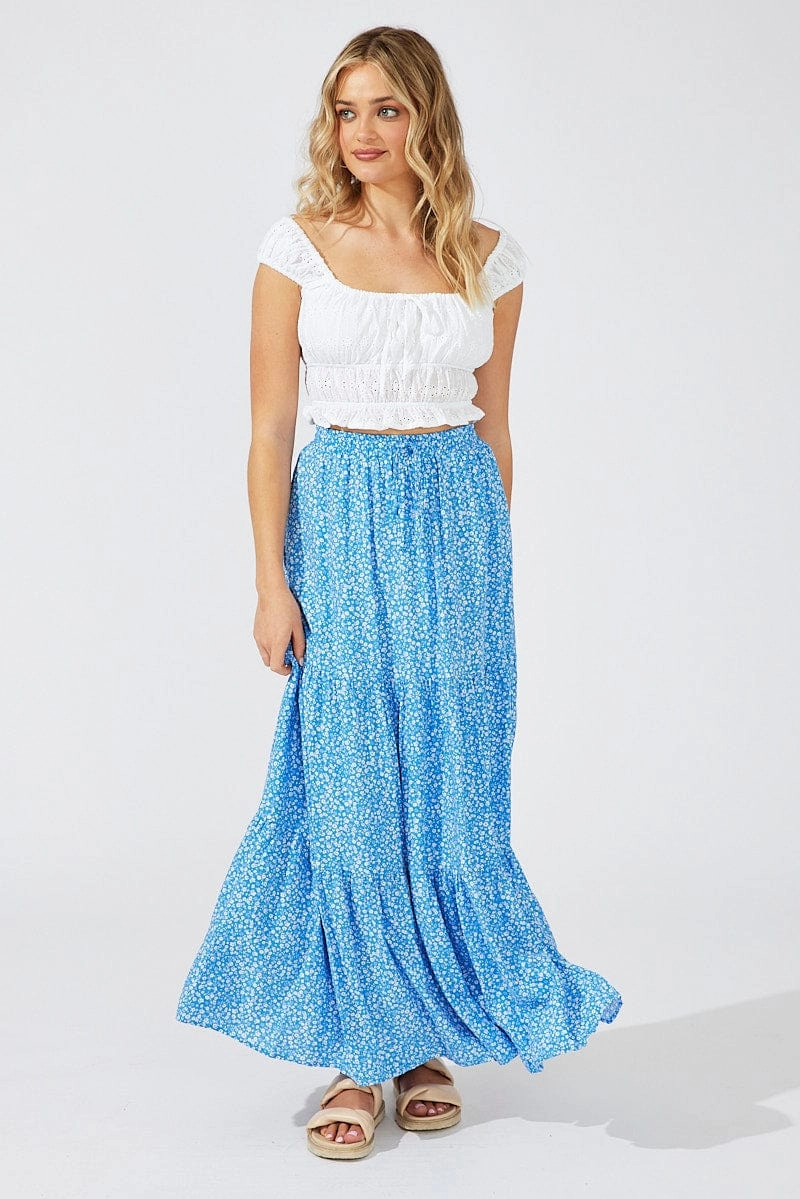 White Crop Top Eyelet