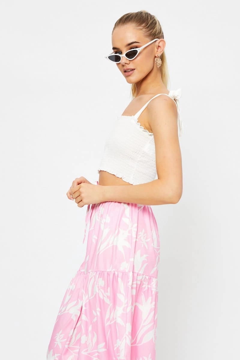 White Crop Top Sleeveless