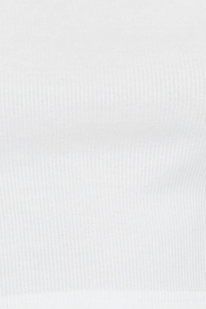 White Halter Top Crop