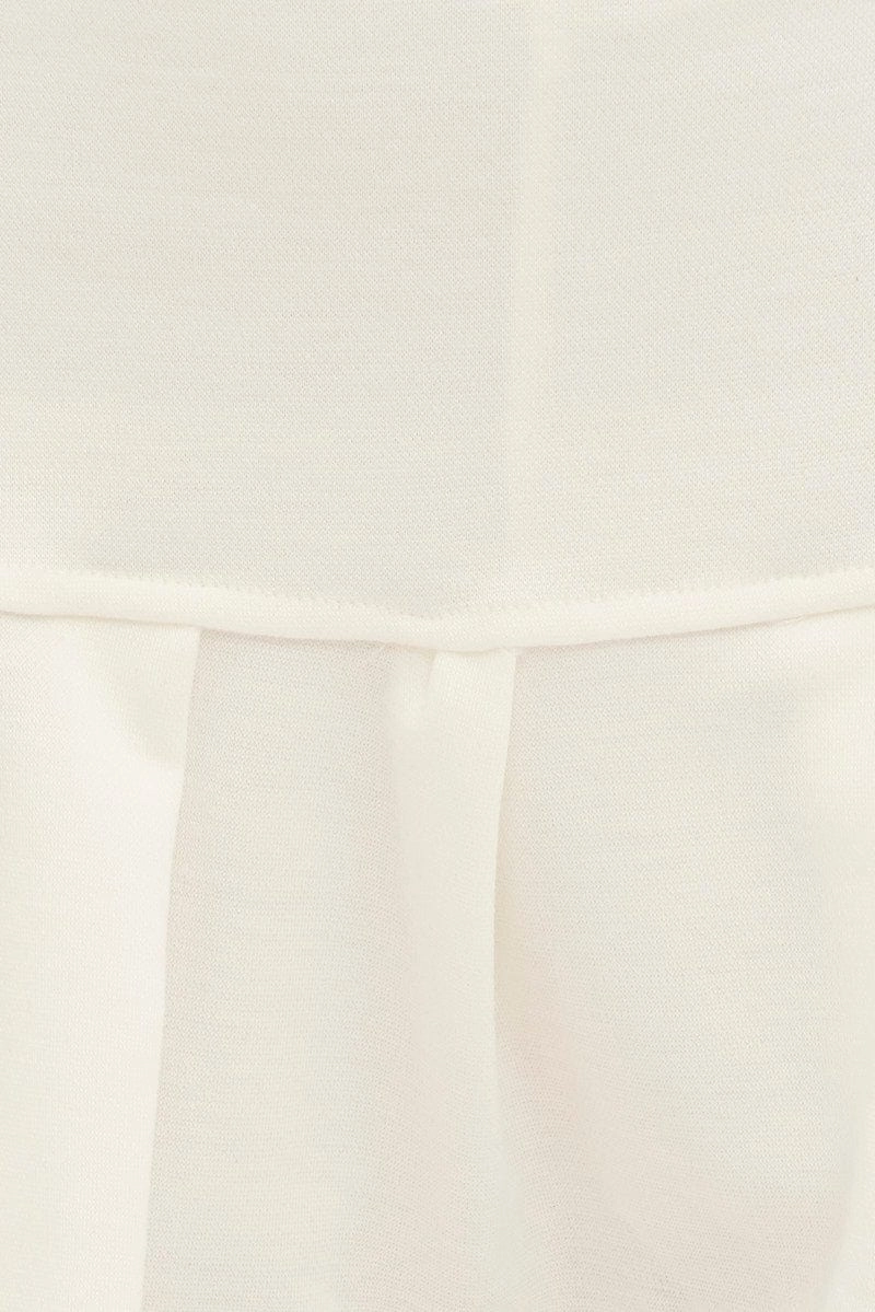 White Micro Mini Skirt Low Rise Tennis Jersey Lined