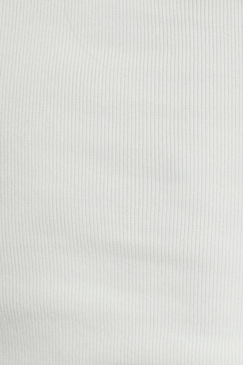 White Square Neck Knit