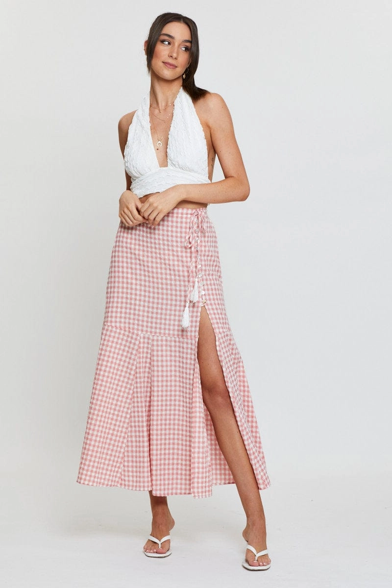 White Top Halter Neck