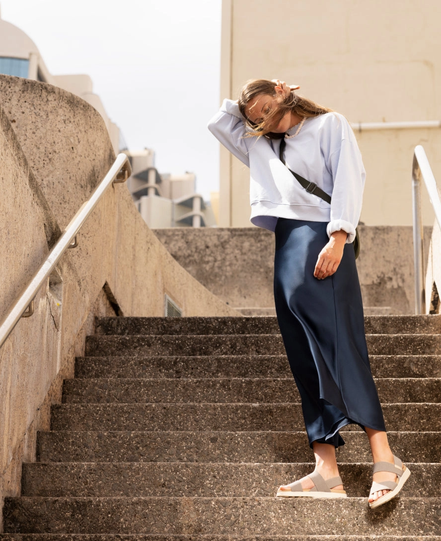 Women's Elle Backstrap Sandal Wide  |  Brindle/Birch