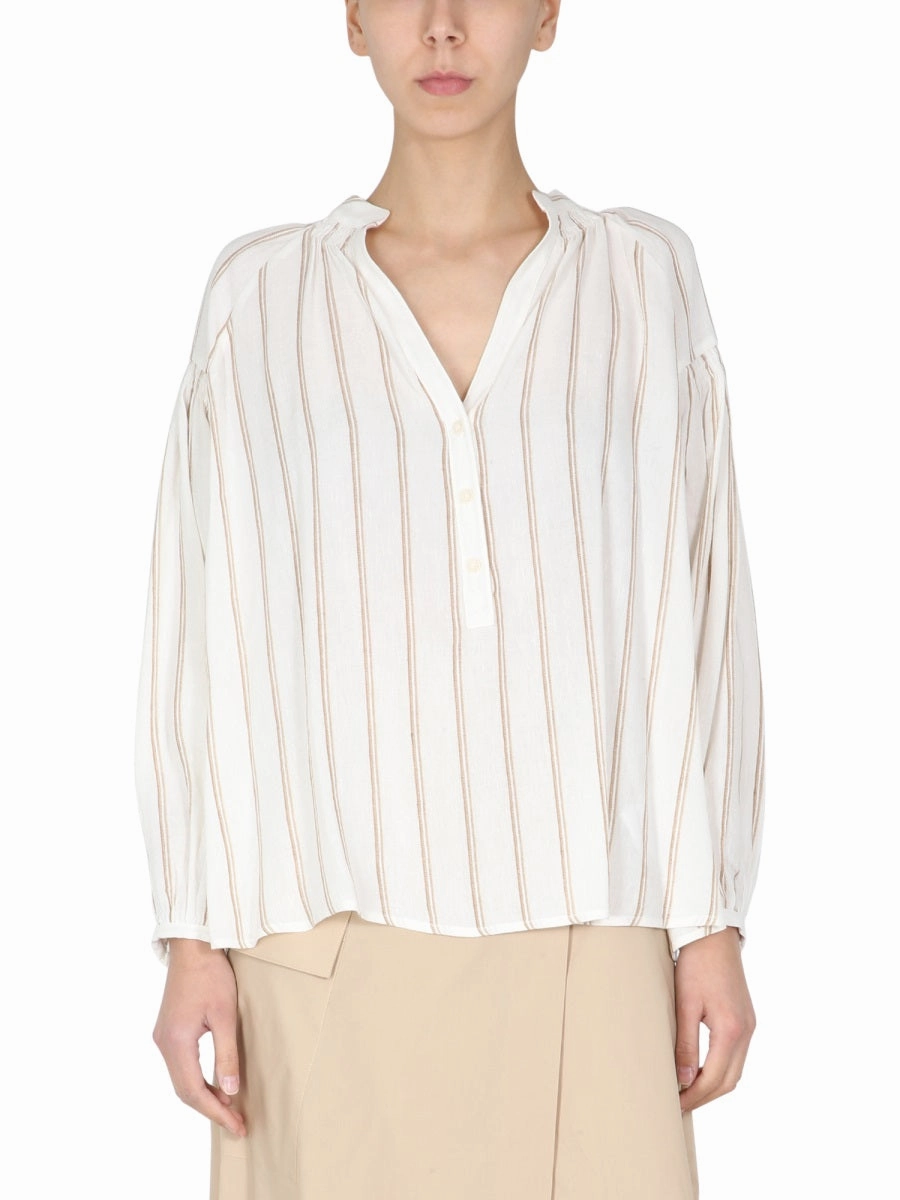 Woolrich Striped Long-Sleeved Blouse