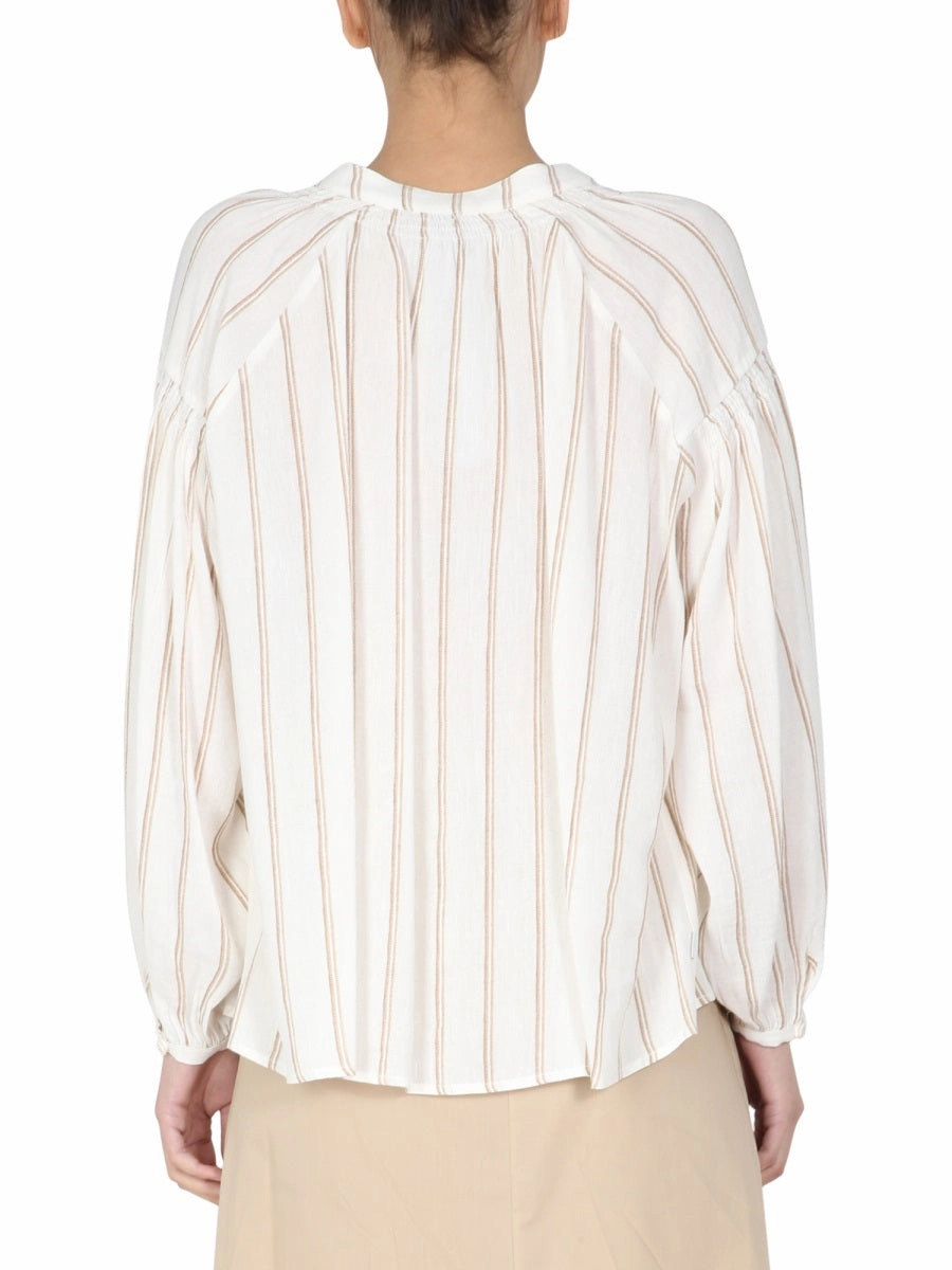 Woolrich Striped Long-Sleeved Blouse