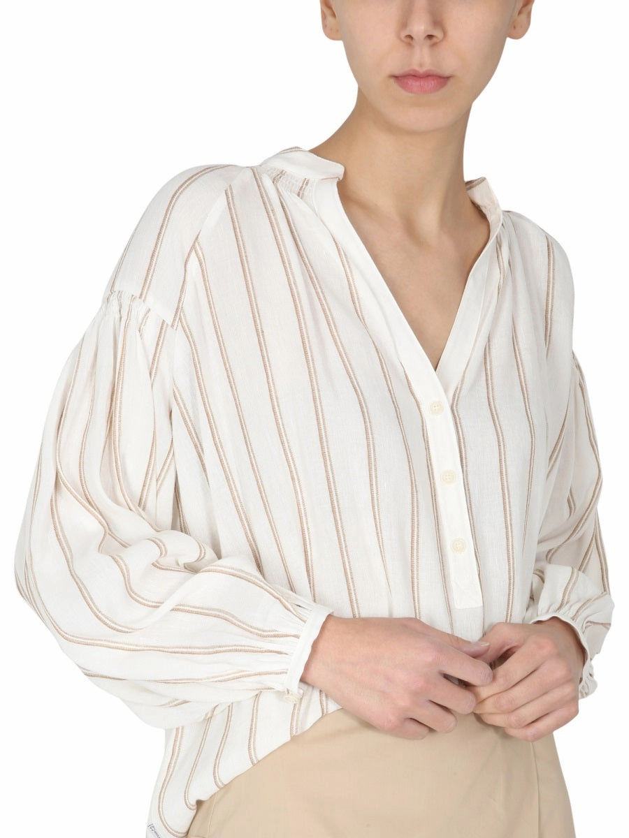 Woolrich Striped Long-Sleeved Blouse