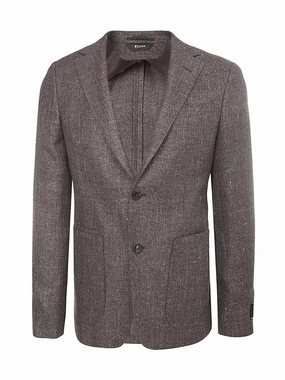 Z Zegna Single-Breasted Long-Sleeved Blazer