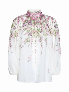 Zimmermann Billow Floral Printed Blouse