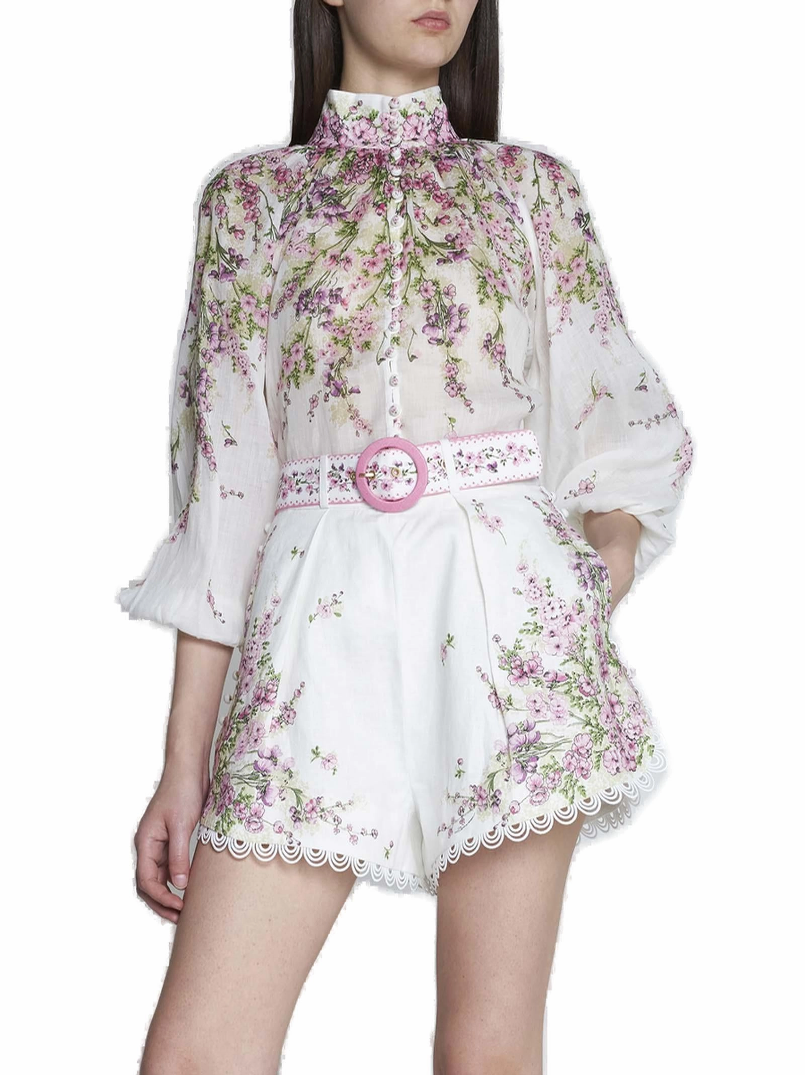 Zimmermann Billow Floral Printed Blouse