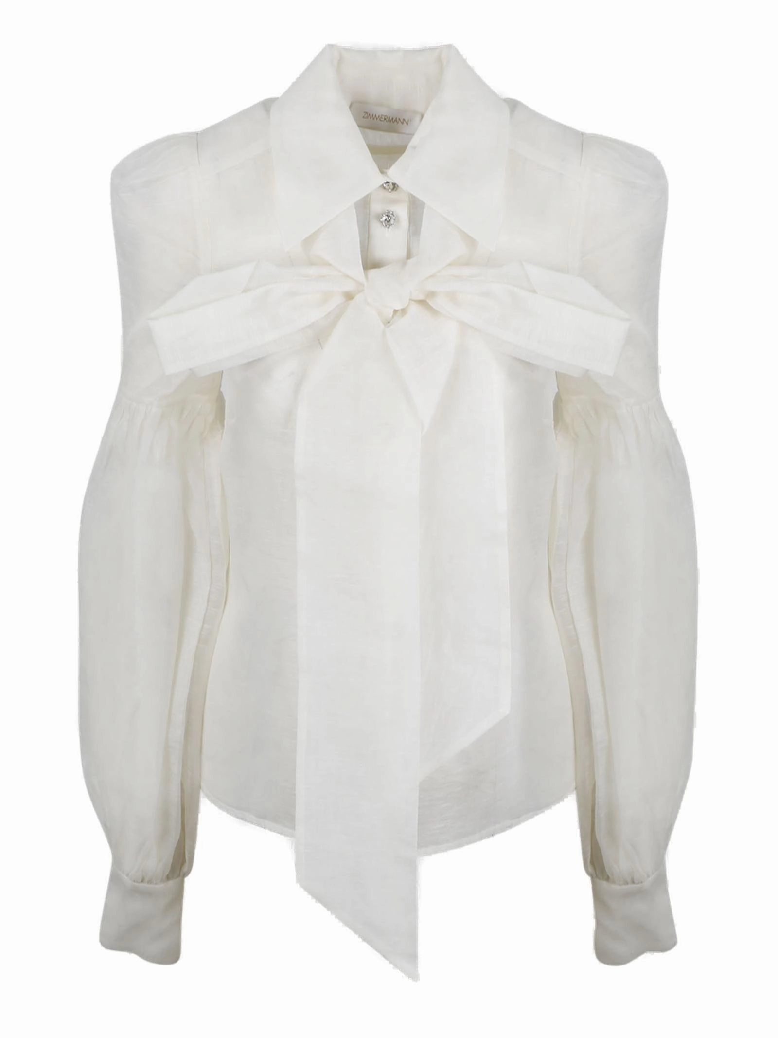 Zimmermann Dancer Tie Neck Blouse