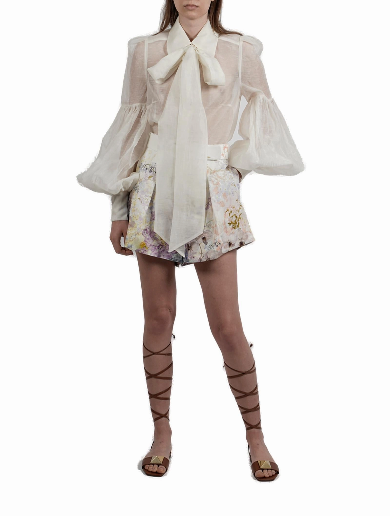 Zimmermann Dancer Tie Neck Blouse