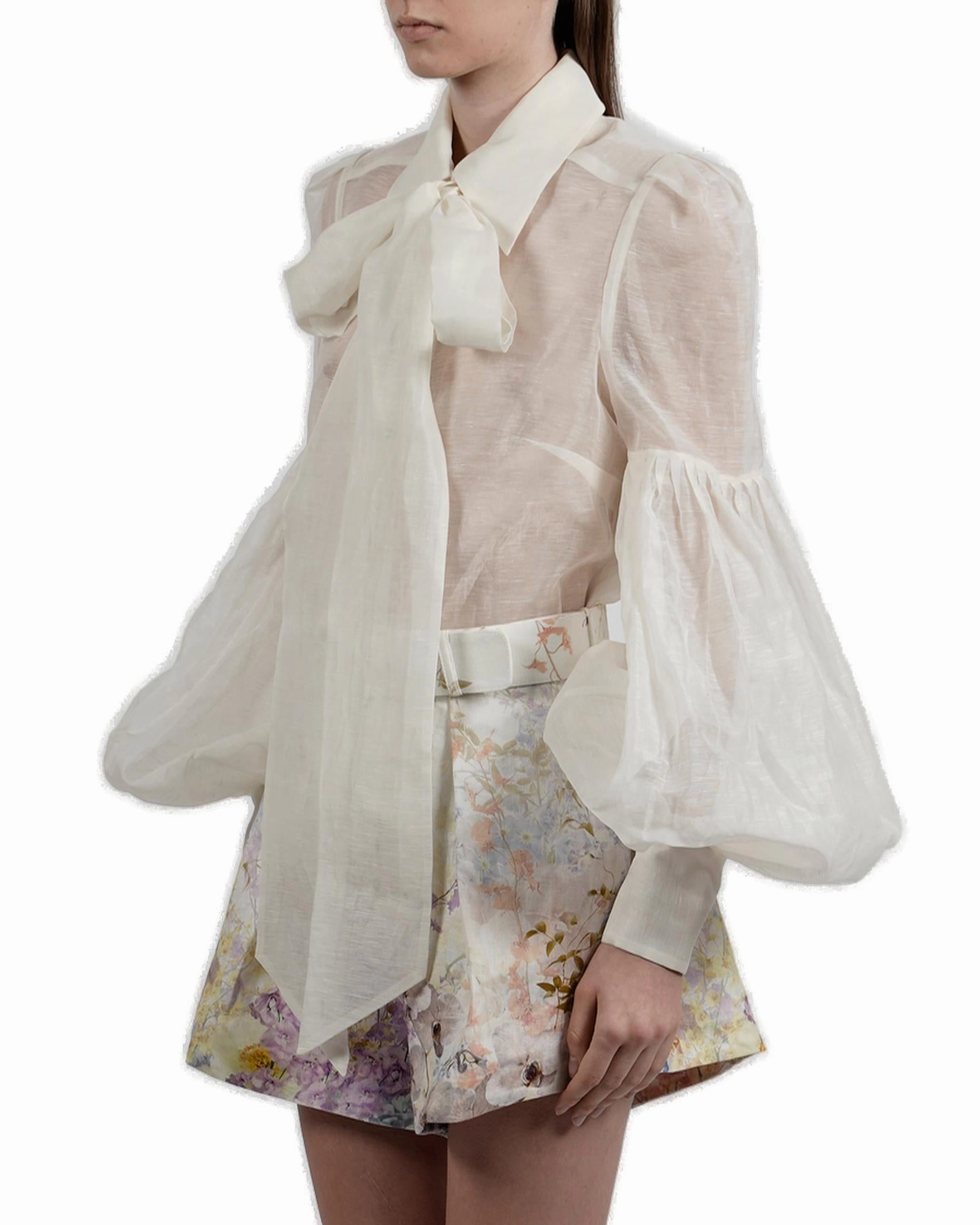 Zimmermann Dancer Tie Neck Blouse